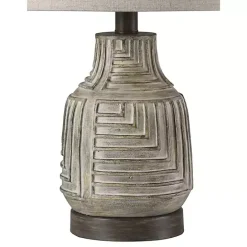 New Kirklands Home Maze Design Table Lamp Tan