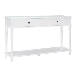Kirklands Home McGhie 2-Drawer Console Table White