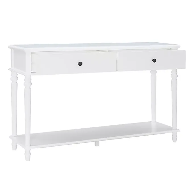 Kirklands Home McGhie 2-Drawer Console Table White