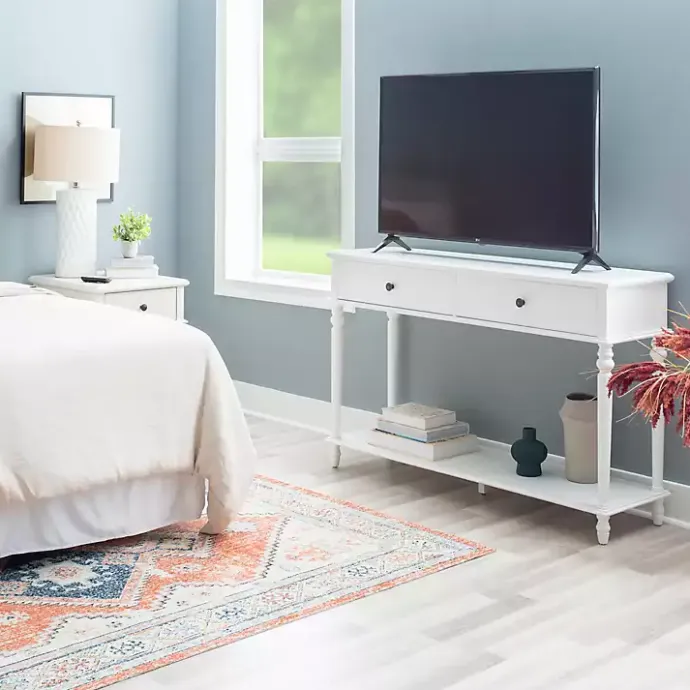 Kirklands Home McGhie 2-Drawer Console Table White