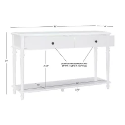 Kirklands Home McGhie 2-Drawer Console Table White