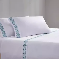 Discount Kirklands Home Medallion Hem Microfiber 4-pc. Full Sheet Set
