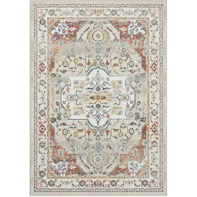 Online Kirklands Home Medallion Ivory Rust Area Rug, 3x6