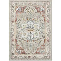 Kirklands Home Medallion Rust Area Rug, 5x7 Ivory