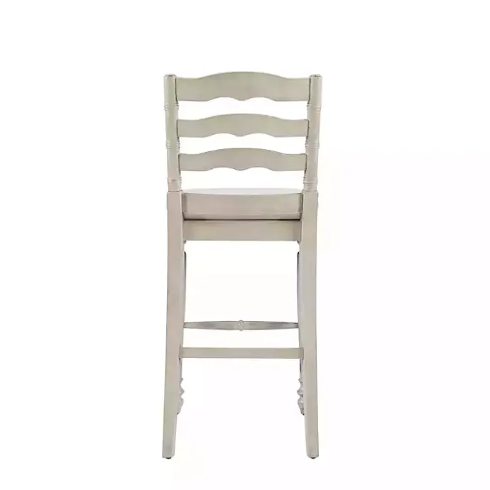 New Kirklands Home Melvin Distressed wash Bar Stool White