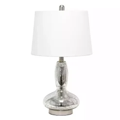 Online Kirklands Home Mercury Glass Curvy Table Lamp White