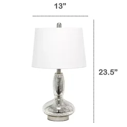 Online Kirklands Home Mercury Glass Curvy Table Lamp White