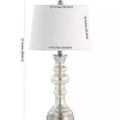 Outlet Kirklands Home Mercury Glass Jaiden Table Lamp White