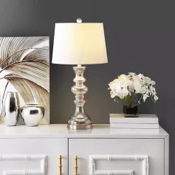 Outlet Kirklands Home Mercury Glass Jaiden Table Lamp White