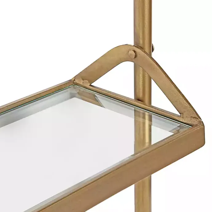 Best Kirklands Home Merit Gold Metal Wall Shelf with Hooks