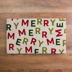 Outlet Kirklands Home Merry Coir Christmas Doormat Tan