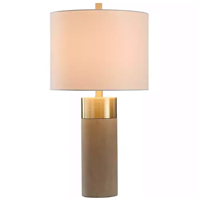 Online Kirklands Home Metal and Concrete Cylindrical Table Lamp