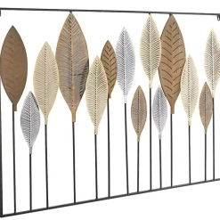 Hot Kirklands Home Metal and Wood Leaf Stems Wall Plaque Multi