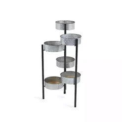 Outlet Kirklands Home Metal and Wood 6-Pot Folding Plant Stand