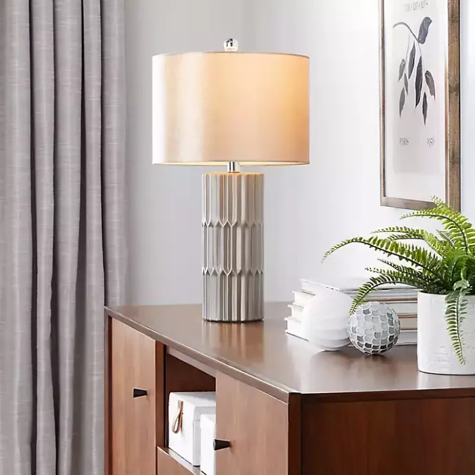 Discount Kirklands Home Metallic and Champagne Tanya Table Lamp Brown