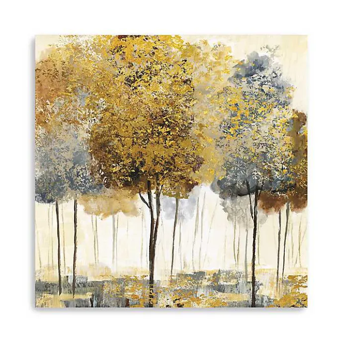 Outlet Kirklands Home Metallic Forest I Canvas Art Print, 40x40 in.