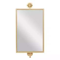 Discount Kirklands Home Metallic Metal Frame Wall Mirror Gold