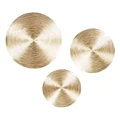 Clearance Kirklands Home Metallic Plates Wall Sculptures, Set of 3 Gold