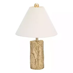 Online Kirklands Home Metallic Gold Textured Table Lamp Ivory