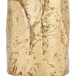Online Kirklands Home Metallic Gold Textured Table Lamp Ivory