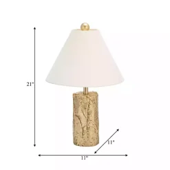 Online Kirklands Home Metallic Gold Textured Table Lamp Ivory