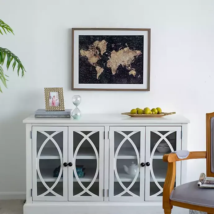 Best Kirklands Home Metallic Gold World Map Framed Art Print