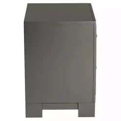Kirklands Home Metallic Wood Jovan Nightstand Gray