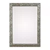 Hot Kirklands Home Metallic Silver Flowering Leaf Beveled Wall Mirror