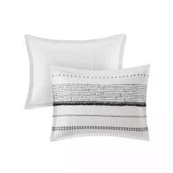New Kirklands Home Mia White Striped 3-pc. King Comforter Set
