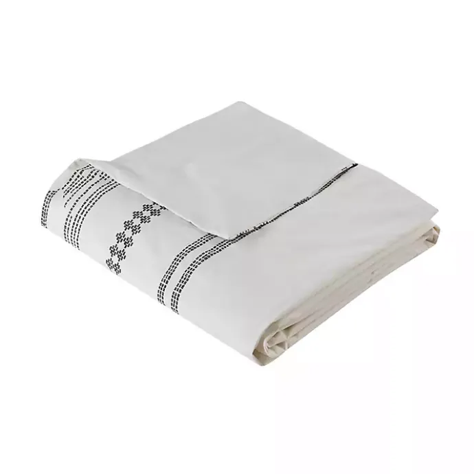 Kirklands Home Mia Striped 3-pc. King Duvet Cover Set White
