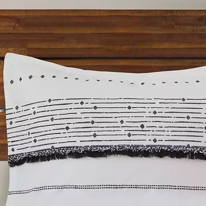 Kirklands Home Mia Striped 3-pc. King Duvet Cover Set White