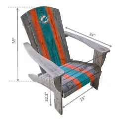 Kirklands Home Miami Dolphins Adirondack Outdoor Chair Brown