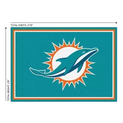 Kirklands Home Miami Dolphins Area Rug, 3x4 Blue