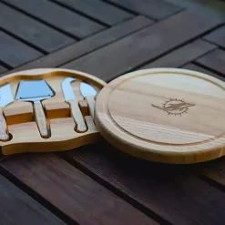 Clearance Kirklands Home Miami Dolphins Cheese Board and Tool Set Tan