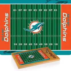 New Kirklands Home Miami Dolphins Cutting Board & Knife Set