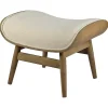 Kirklands Home Mid-Century Modern Saddle Seat Ottoman
