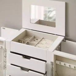 Sale Kirklands Home Mid-Century Modern Jewelry Armoire White