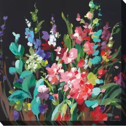 Sale Kirklands Home Midnight Floral Outdoor Canvas Art Print