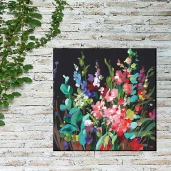 Sale Kirklands Home Midnight Floral Outdoor Canvas Art Print