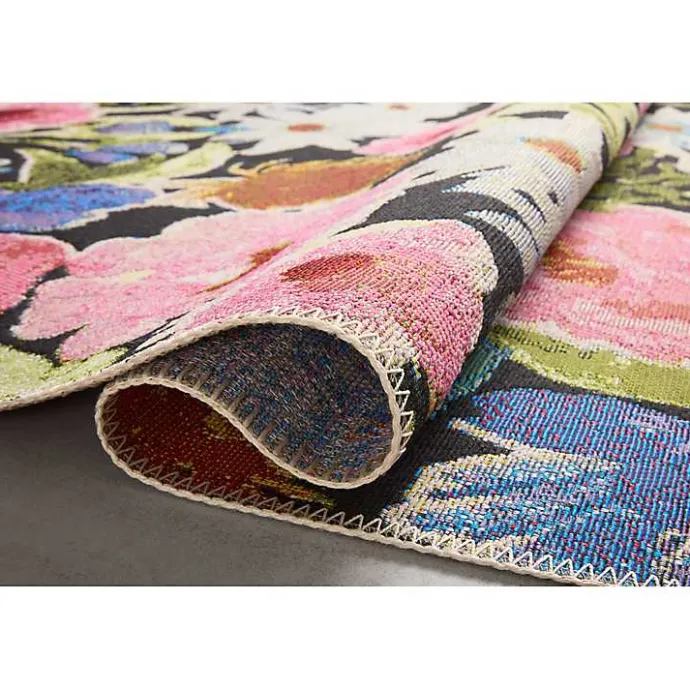Discount Kirklands Home Midnight Garden Party Indoor/Outdoor Rug, 7x11