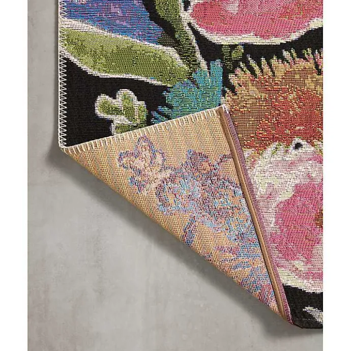 Discount Kirklands Home Midnight Garden Party Indoor/Outdoor Rug, 7x11