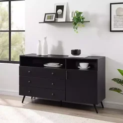 Best Kirklands Home Midnight Mid-Century Modern Sideboard
