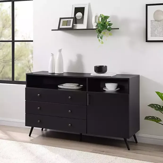 Best Kirklands Home Midnight Mid-Century Modern Sideboard