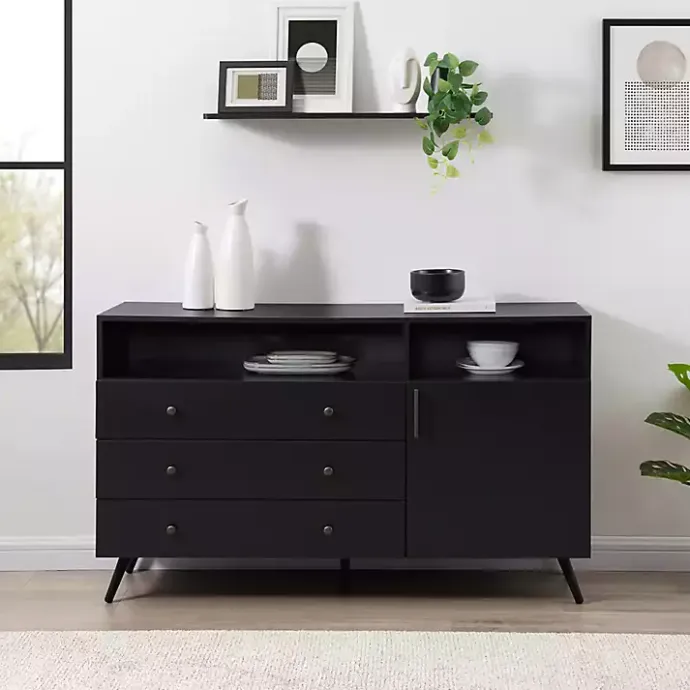 Best Kirklands Home Midnight Mid-Century Modern Sideboard