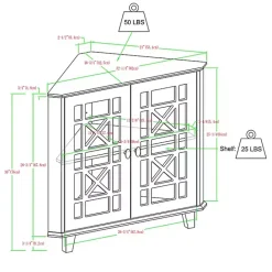 Discount Kirklands Home Mikie Corner Cabinet Black
