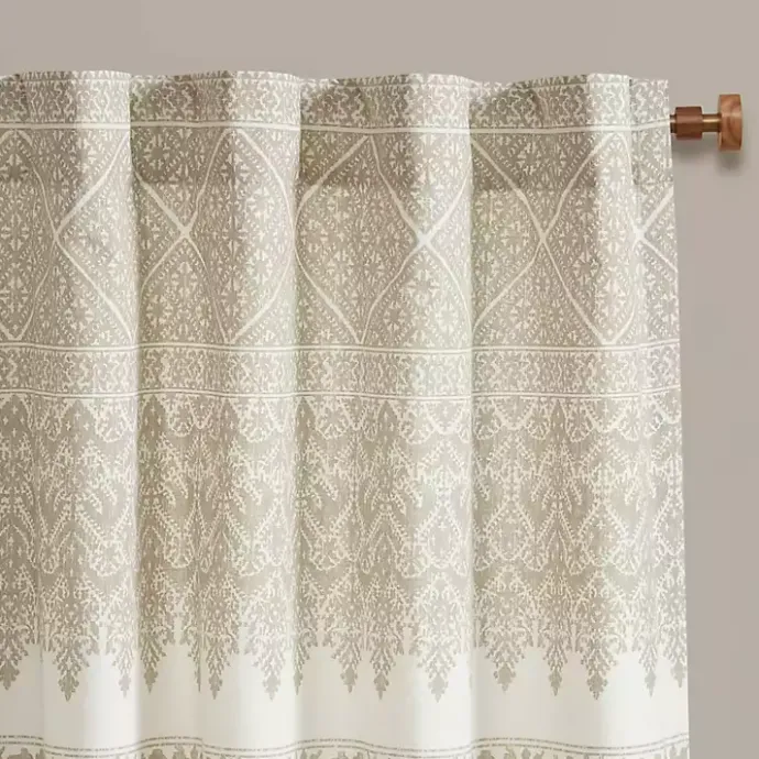 Online Kirklands Home Mila Horizontal Stripe Curtain Panel, 84 in. Tan