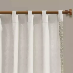 Online Kirklands Home Mila Horizontal Stripe Curtain Panel, 84 in. Tan
