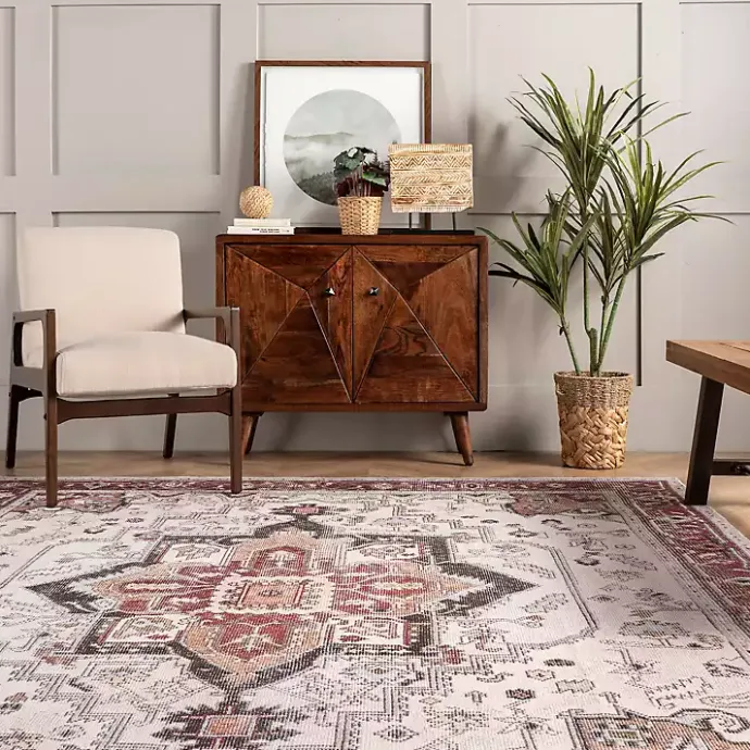 Sale Kirklands Home Miley Traditional Medallion Washable Area Rug, 4x6