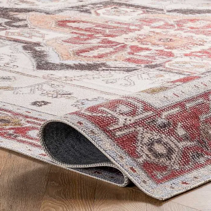Best Kirklands Home Miley Traditional Medallion Washable Area Rug, 5x8