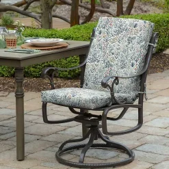 Outlet Kirklands Home Millennial Leaf Luxe Outdoor Dining Chair Cushion White